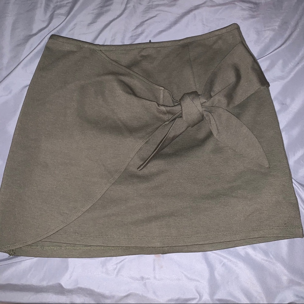 Army Green Mini Skirt